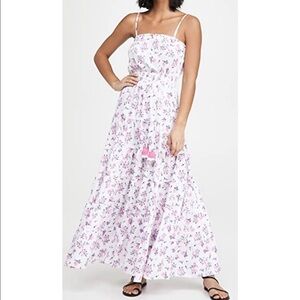 Playa Lucila floral purple pink maxi sundress NWT